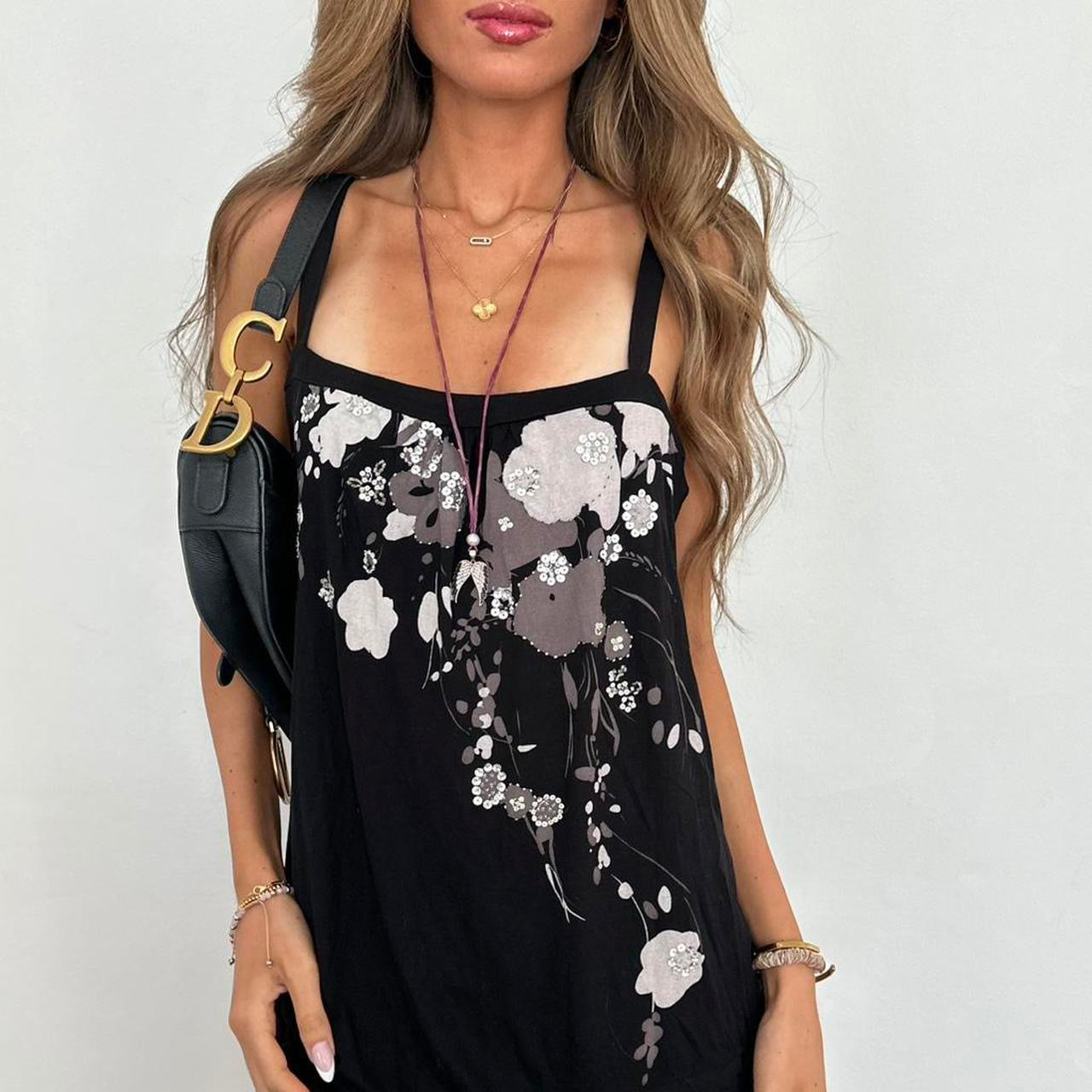 Vintage 2000s black mini dress