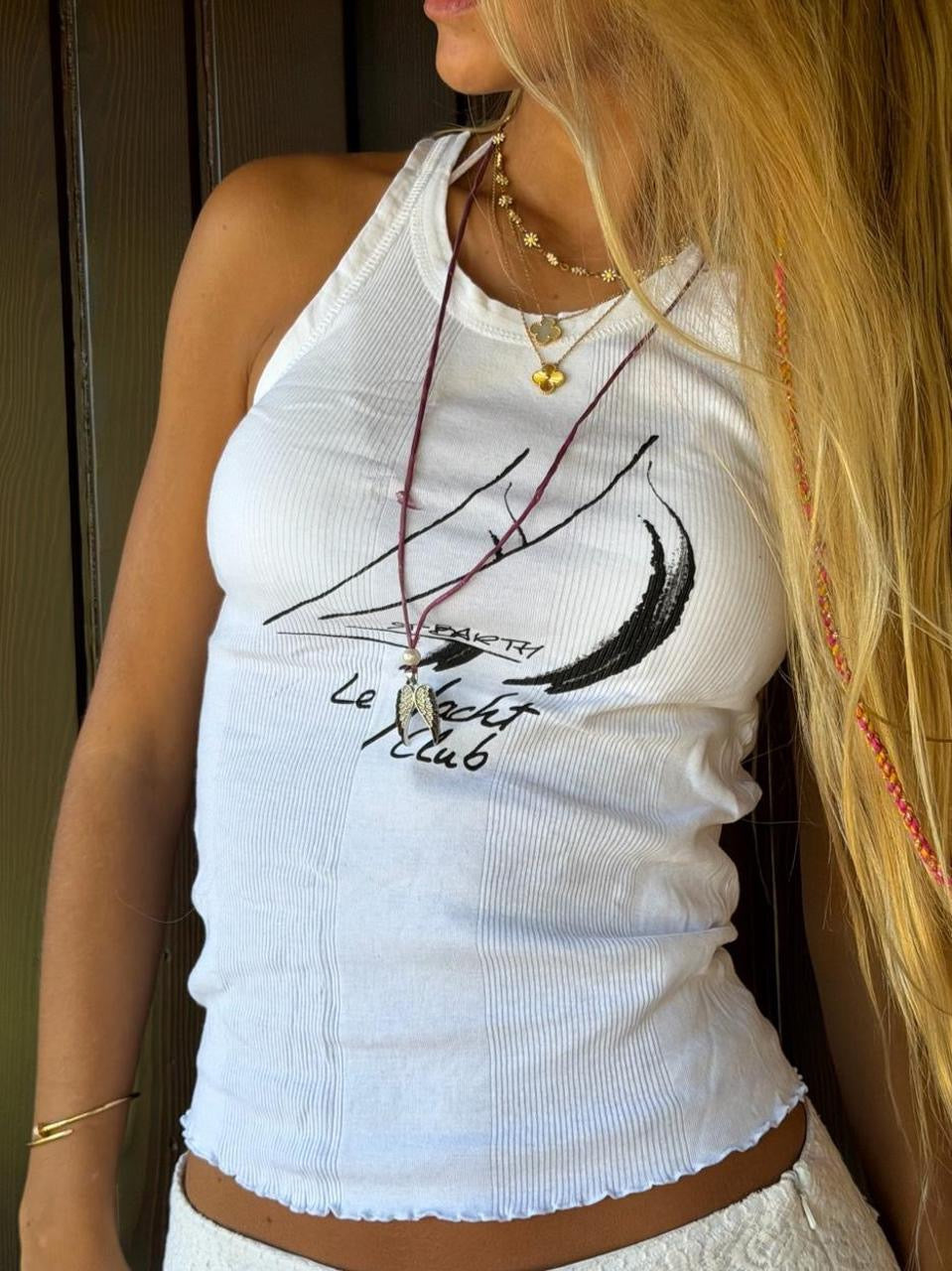 Vintage 90’s St Barths yacht private club tank top
