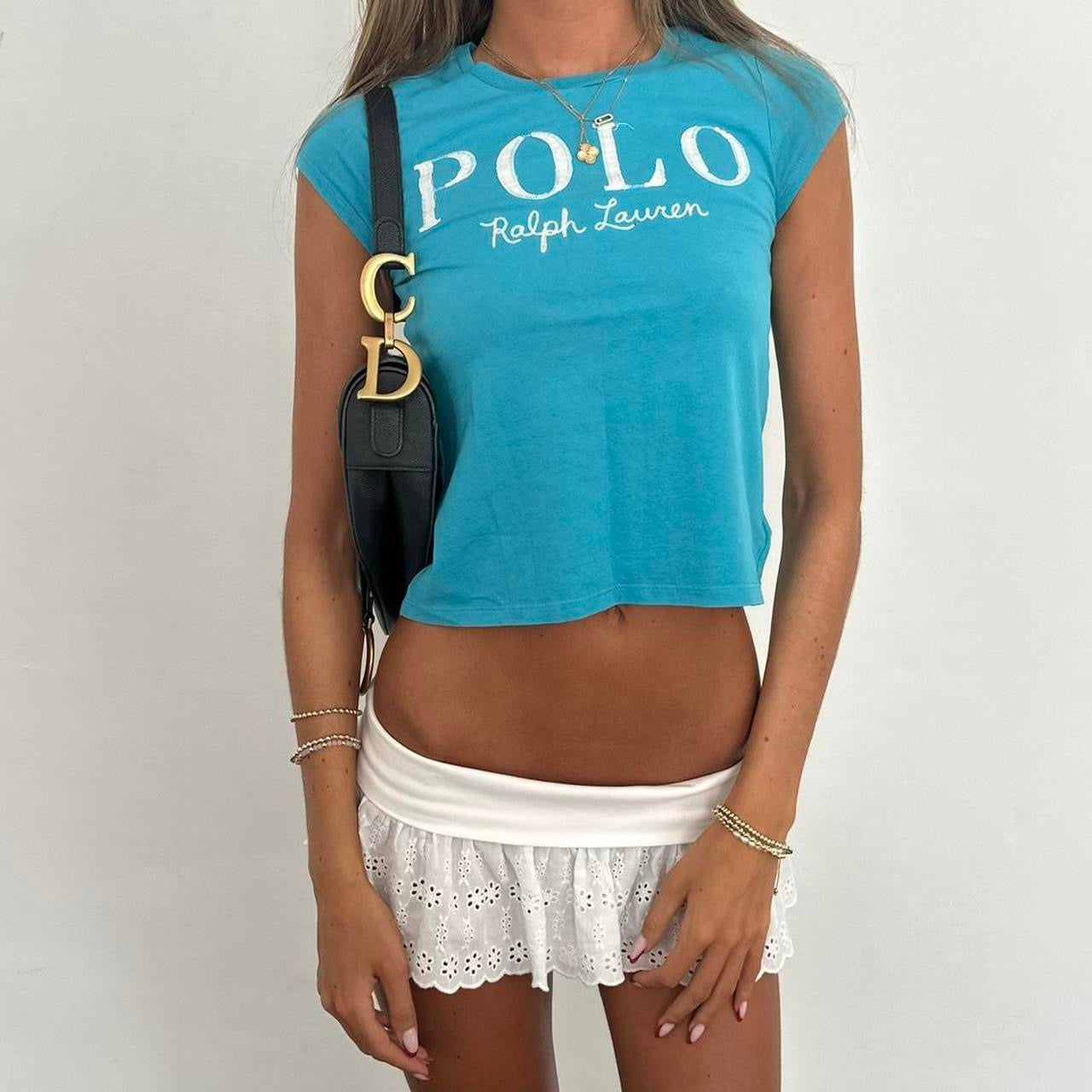 Vintage Ralph Lauren blue baby tee