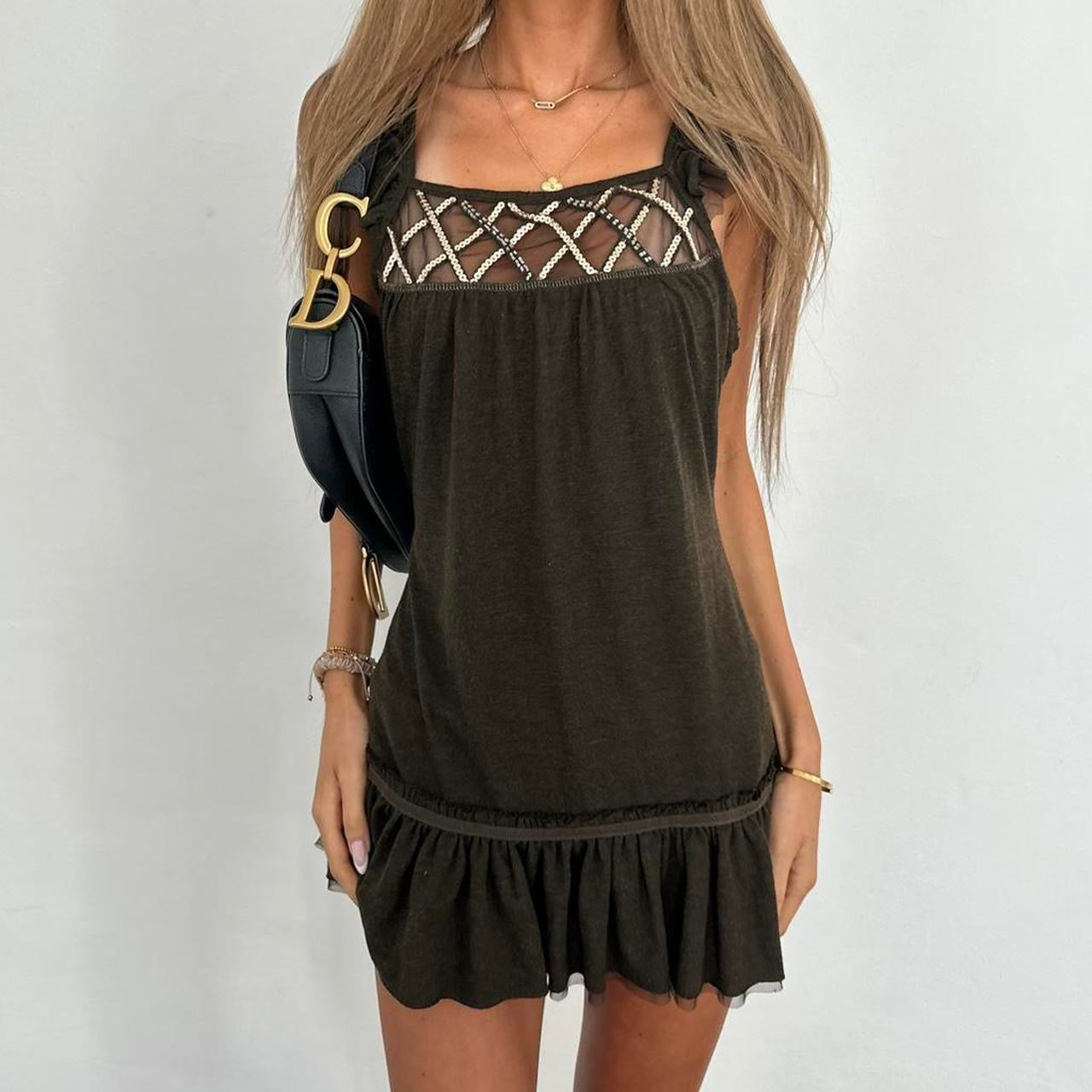 Vintage 2000’s sequin ruffle dress