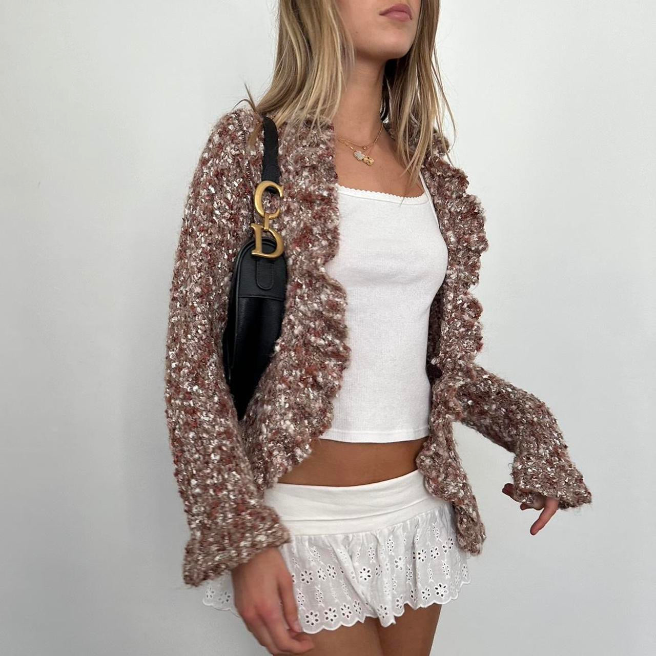 Vintage 90’s beautiful brown knit cardigan