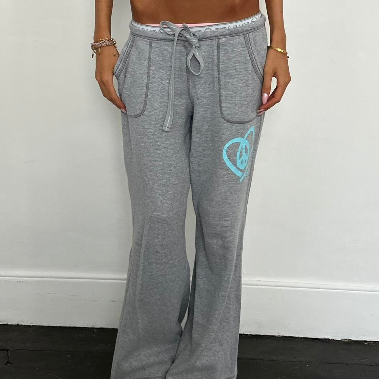 Vintage 2000’s Victorias Secret grey waffle sweatpants