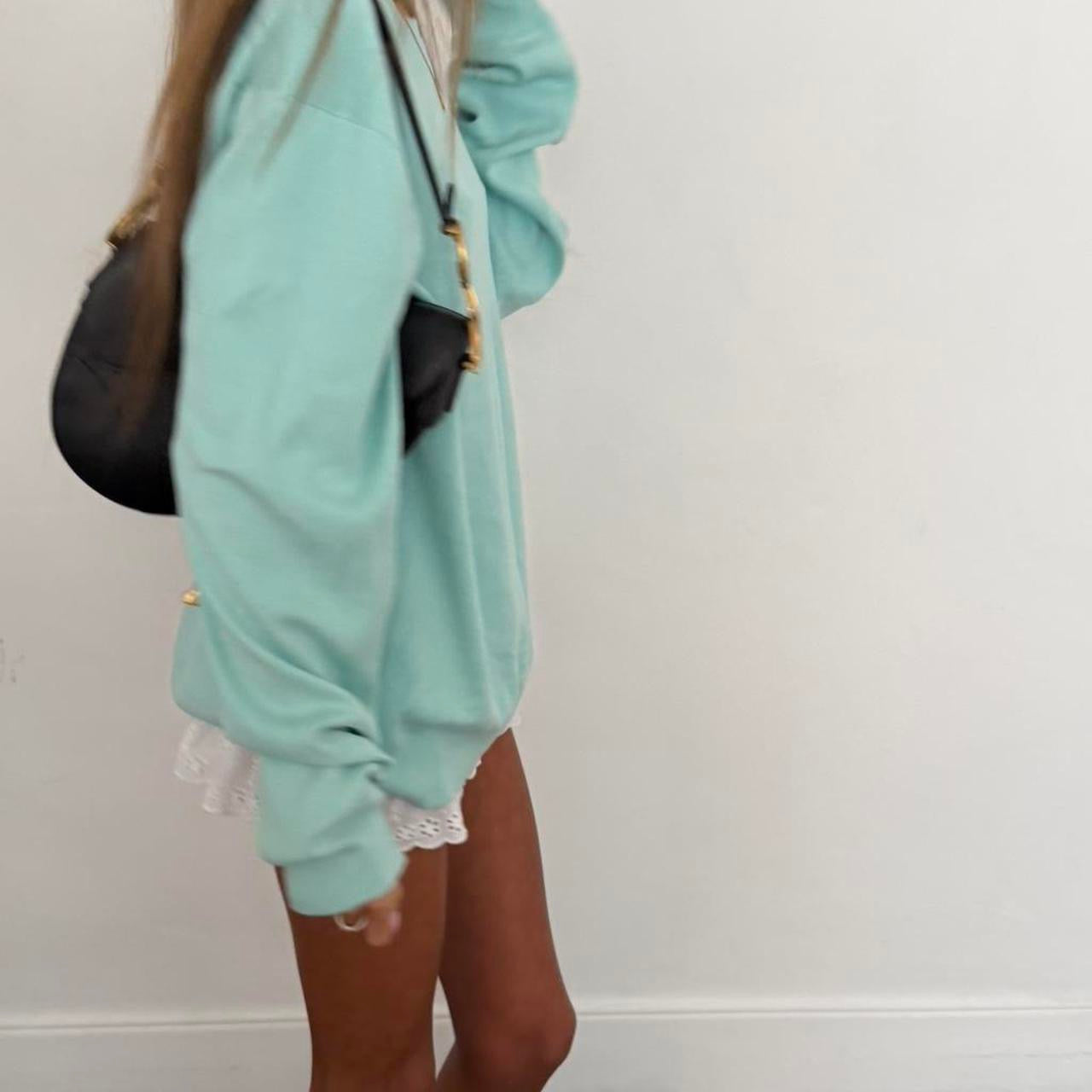 Vintage 00s Polo Ralph Lauren baby blue light sweater