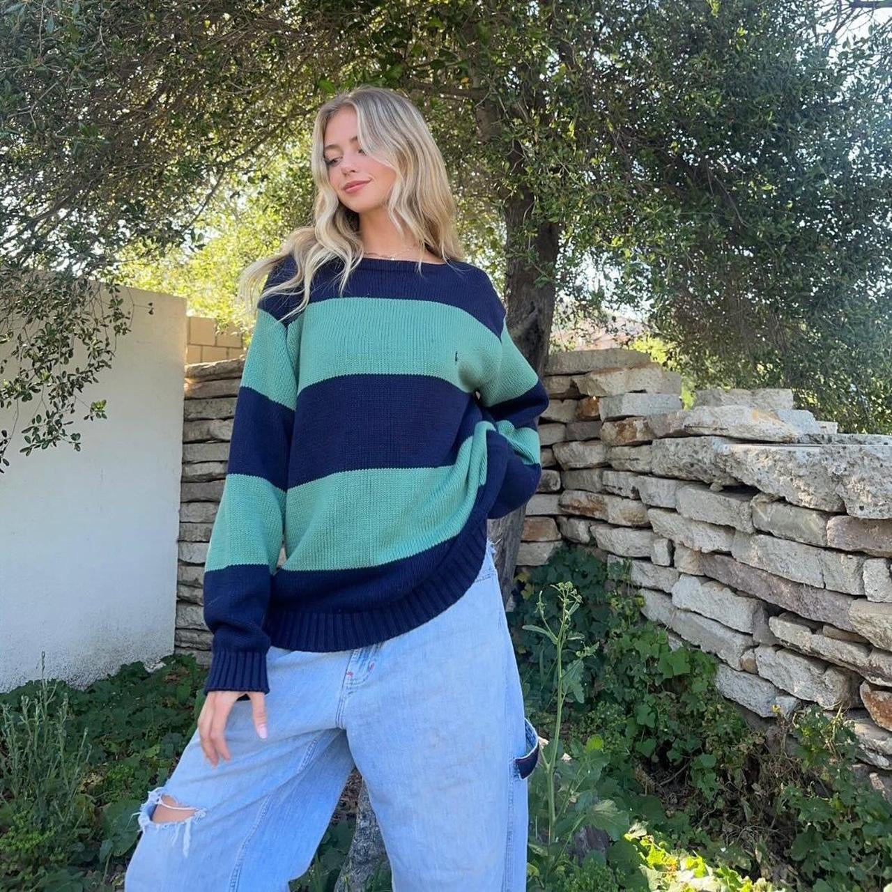 Vintage 90s Ralph Lauren knit striped sweater