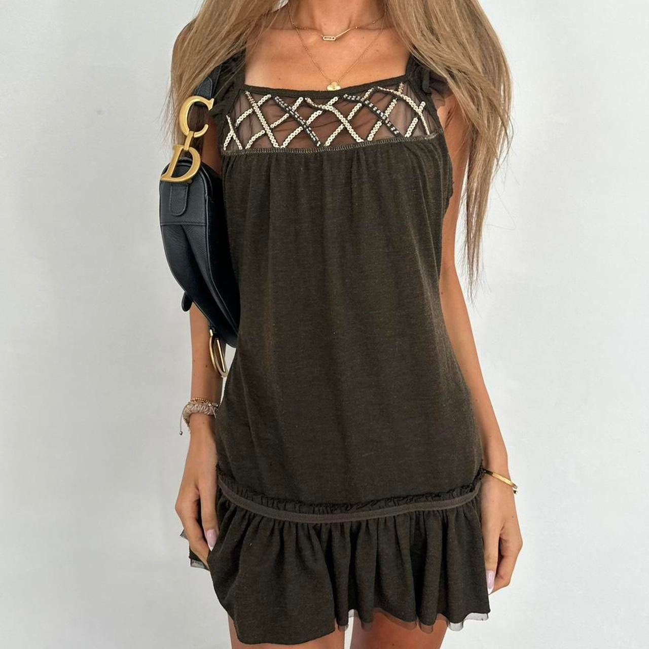 Vintage 2000’s sequin ruffle dress