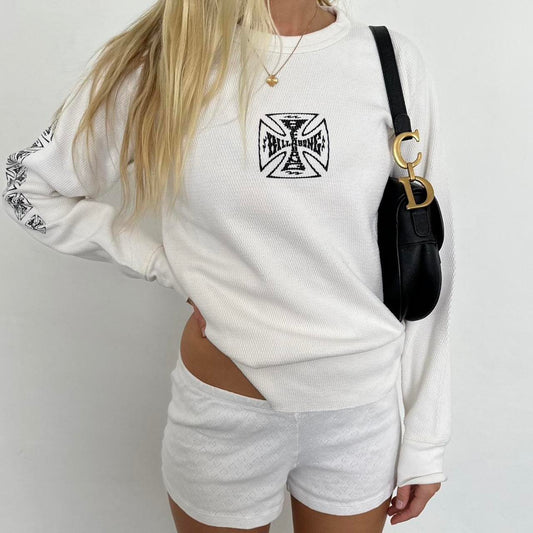 Vintage 90’s Billabong white waffle long sleeve top