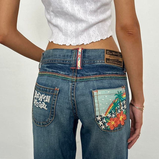 Vintage rare 90s island surf girl jeans 🏄🏻‍♀️