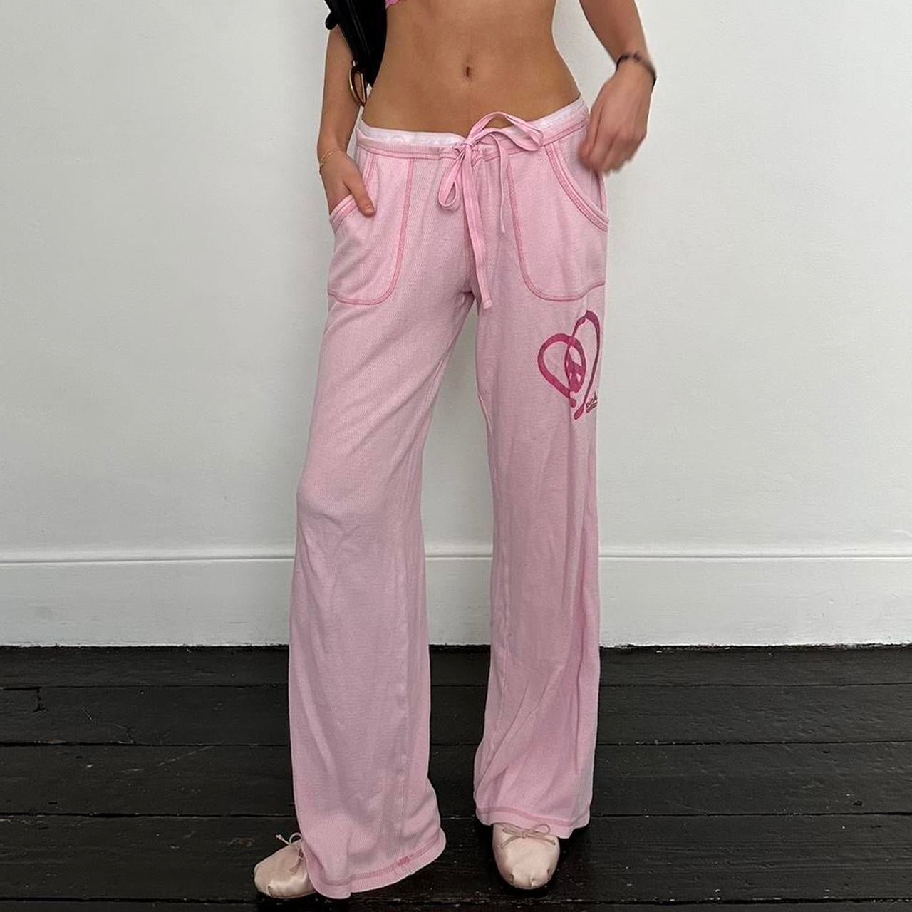 Vintage 2000’s Victorias Secret baby pink waffle sweatpants