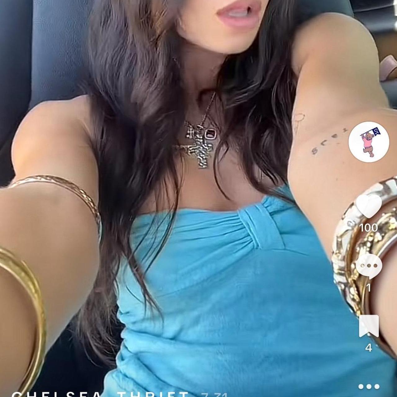 Vintage 2000’s blue strapless top