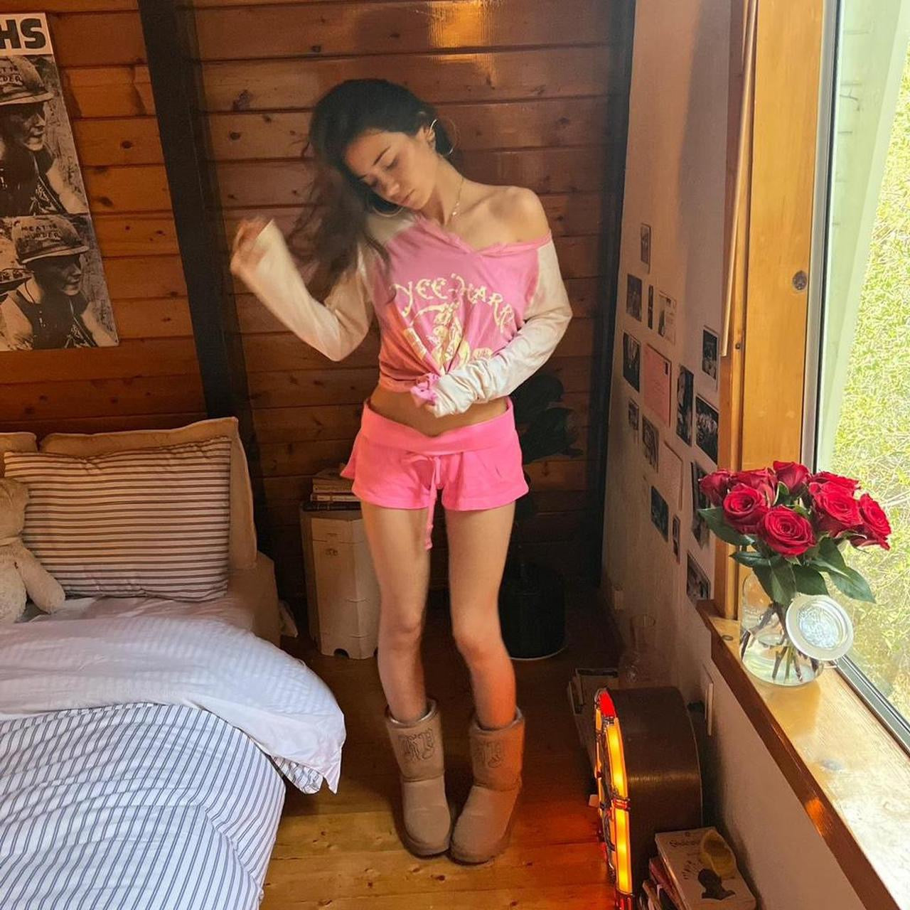 Vintage 90’s waffle pink shorts