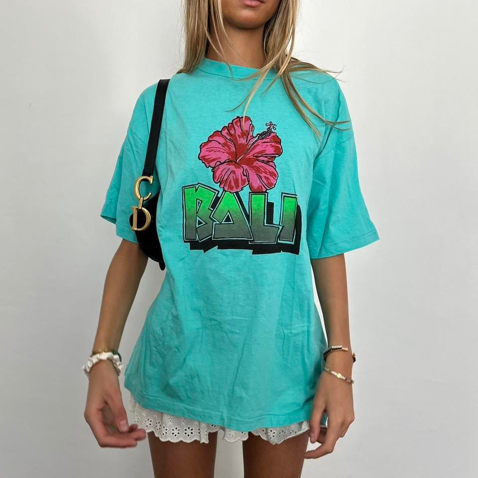 Vintage 90’s Bali hibiscus oversized top