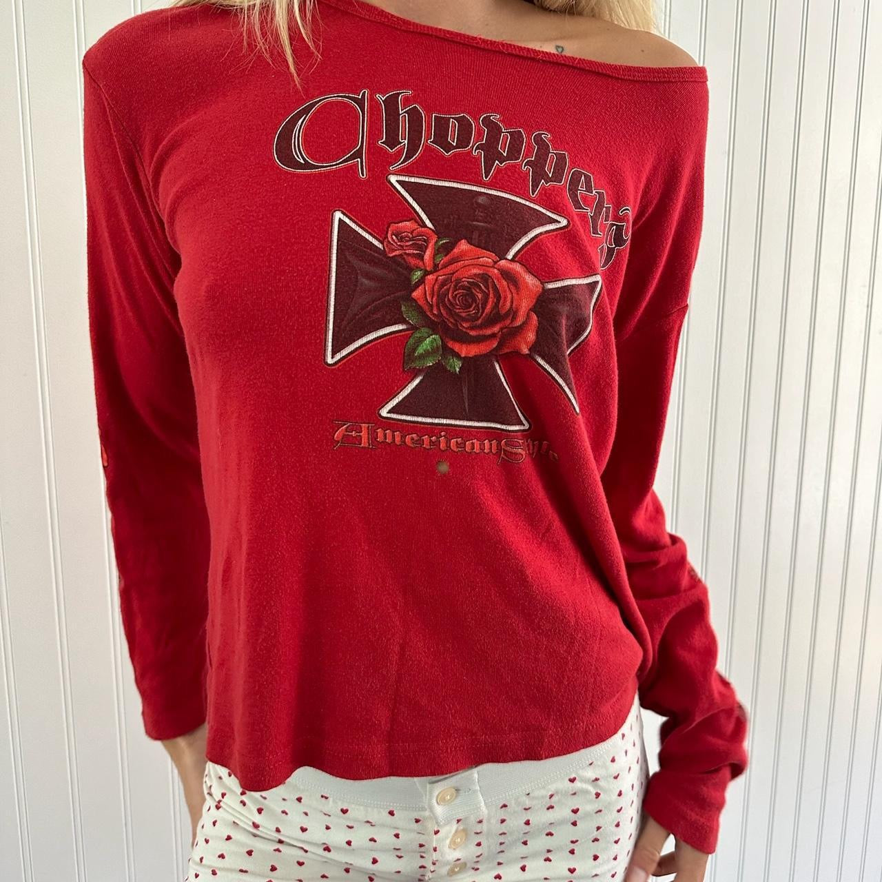 Vintage West Coast Choppers rare red long sleeves