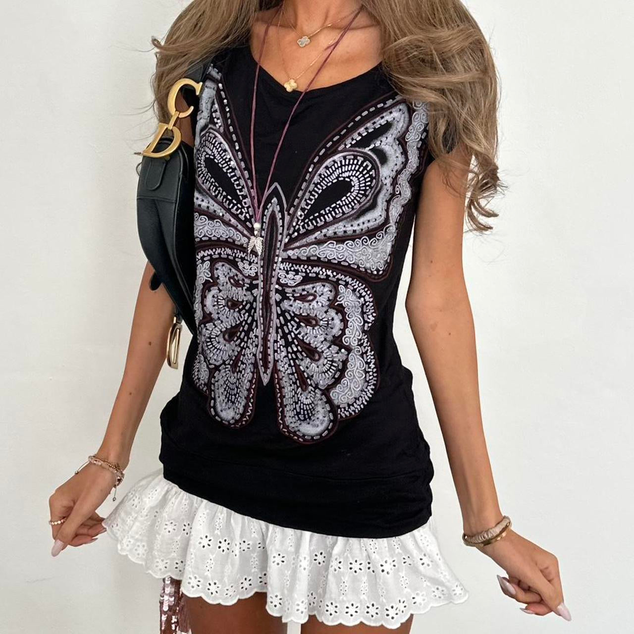 Vintage 00s butterfly top