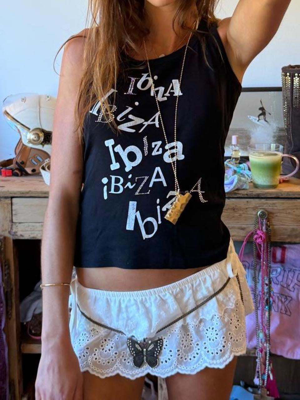 Vintage 00’s ibiza graphic tank top