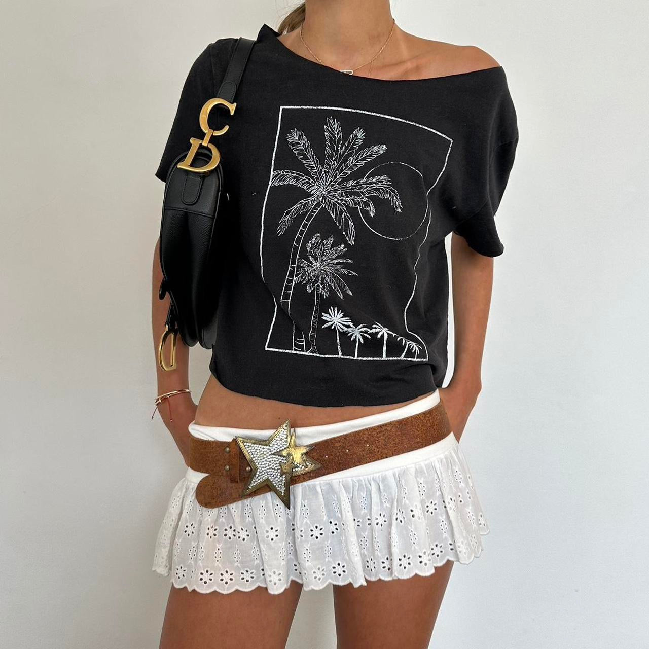 Vintage palm tree graphic top