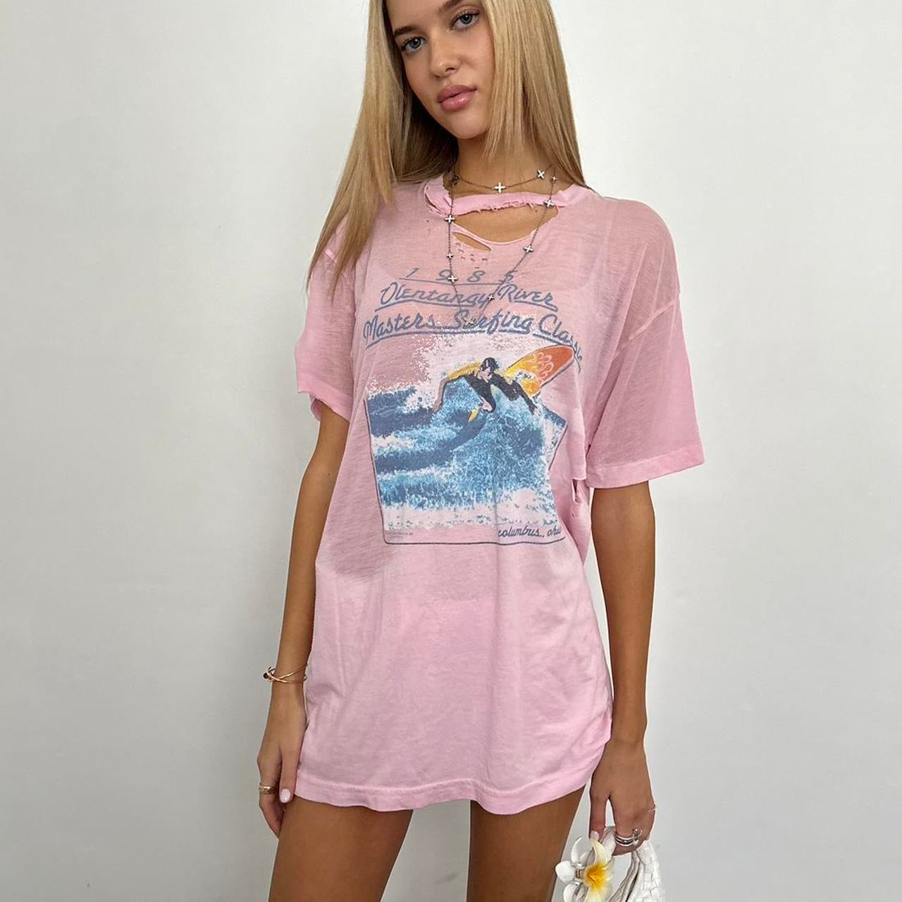 Vintage 80’s surf distressed oversized top