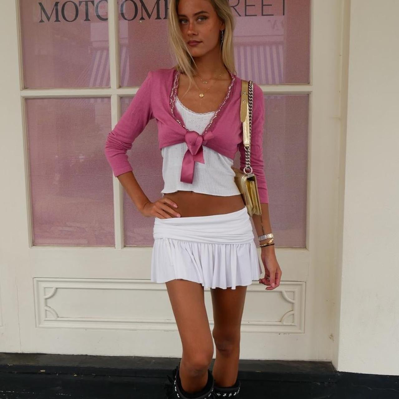 Vintage 00’s pink sequin layering top