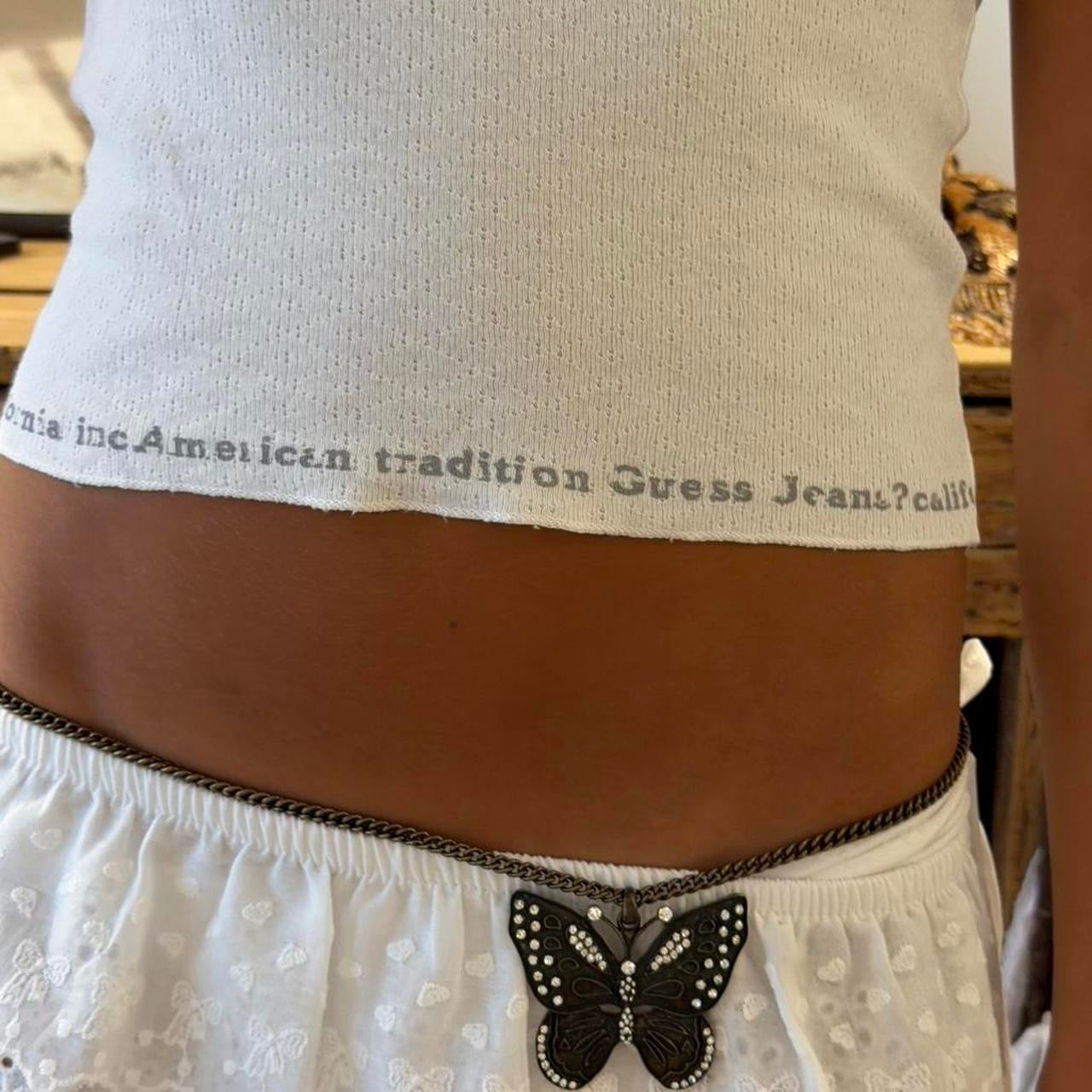 Vintage 00s Guess white tank top