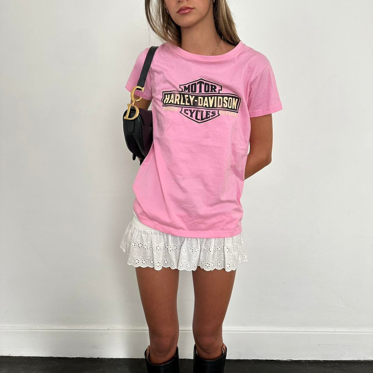 Vintage Harley Davidson pink top