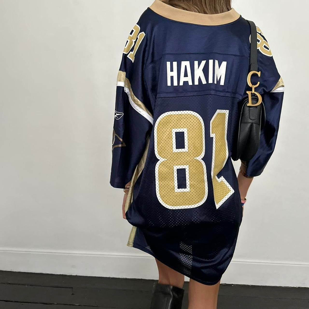 Vintage navy and gold oversized jersey 💛