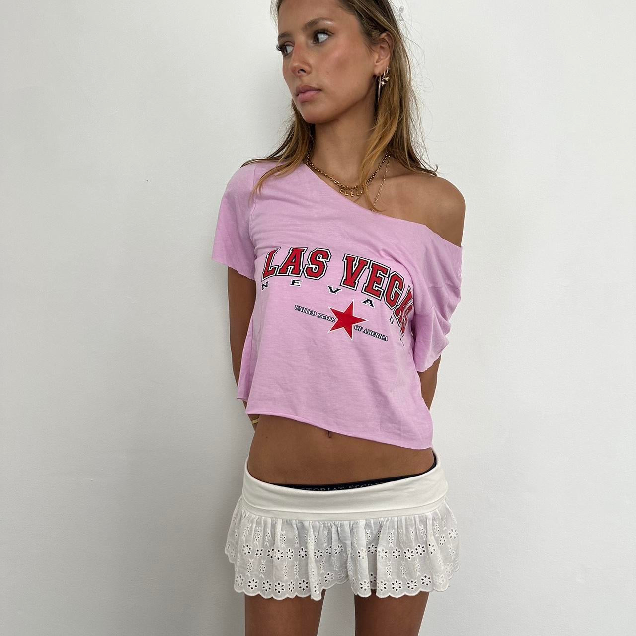 Vintage Las Vegas off shoulder top