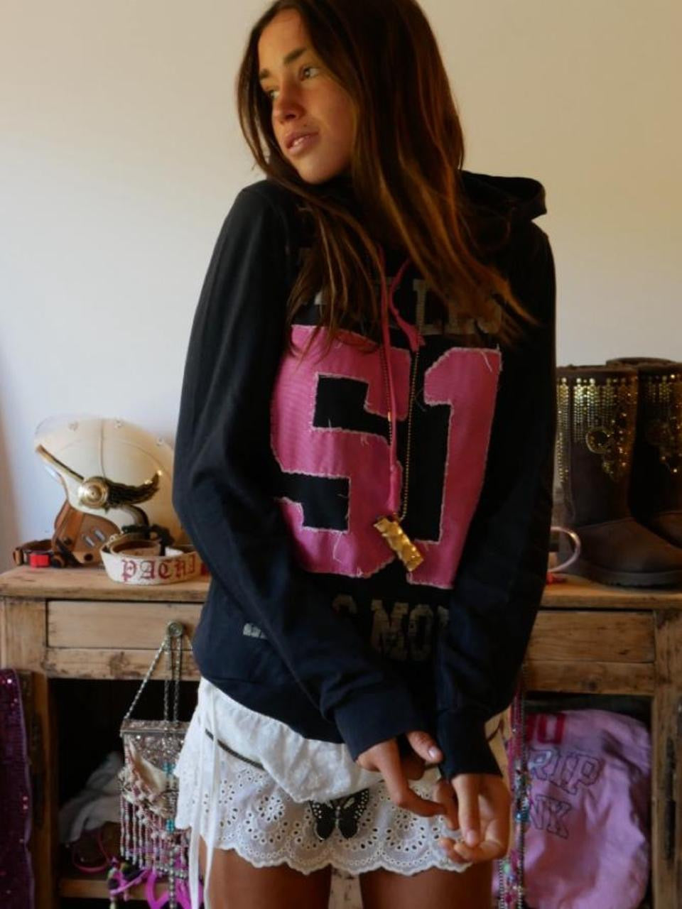 Vintage 00’s ‘Talk less kiss more’ hoodie