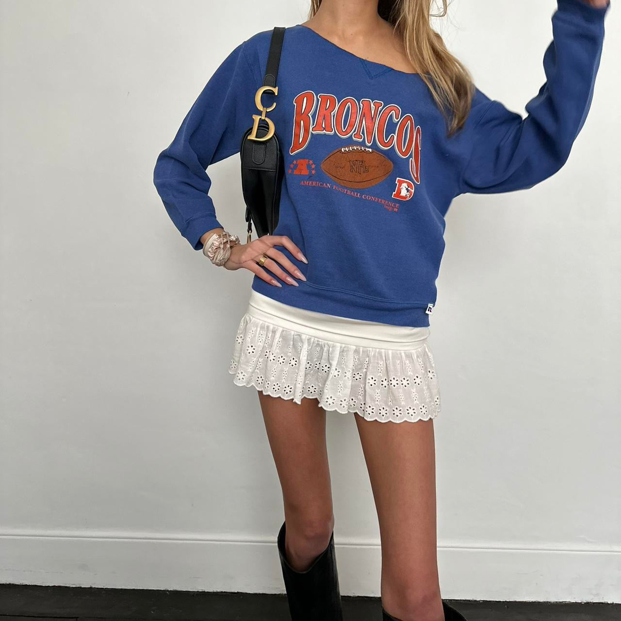 Vintage 90’s varsity Broncos sweatshirt