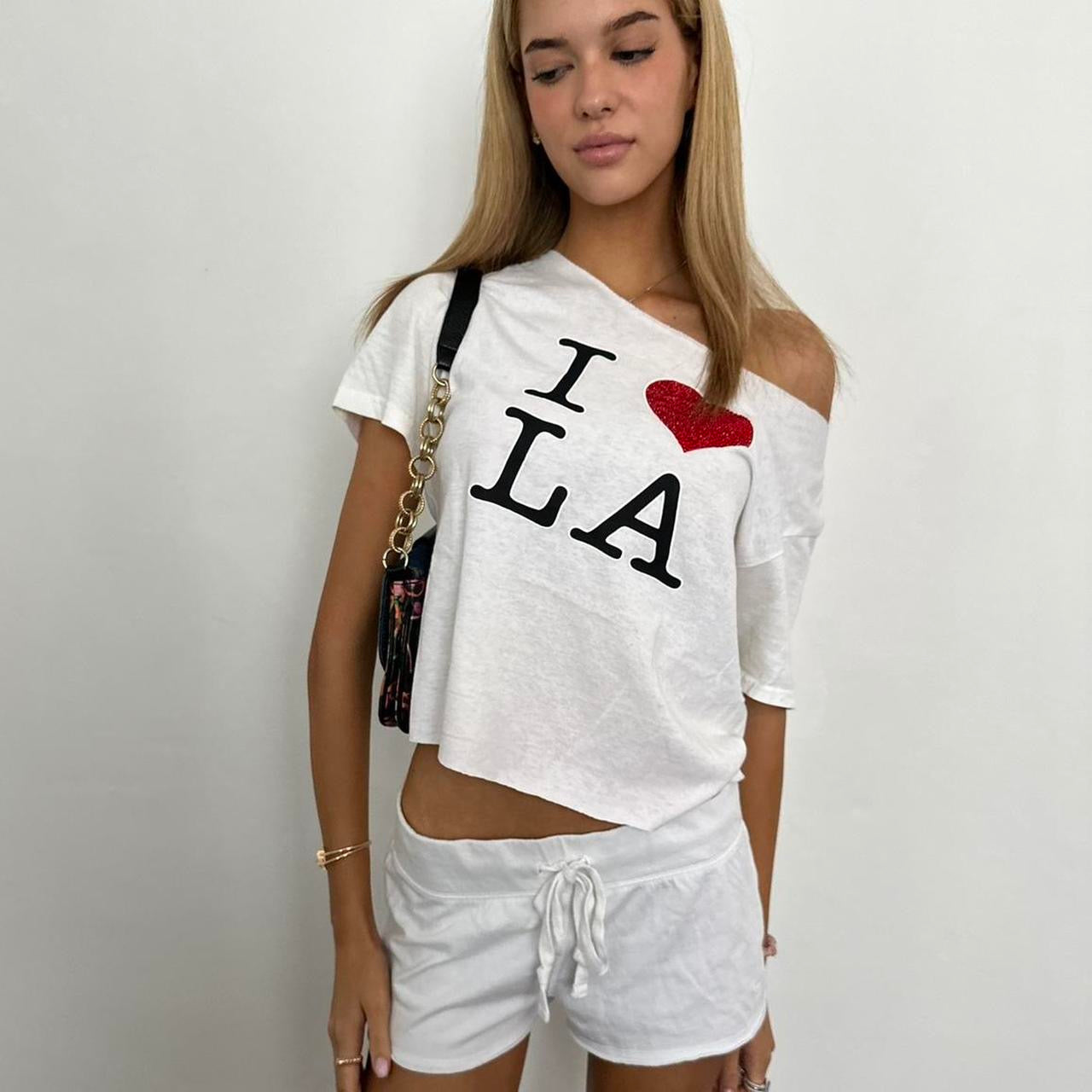 Vintage 90’s I love LA off shoulder top