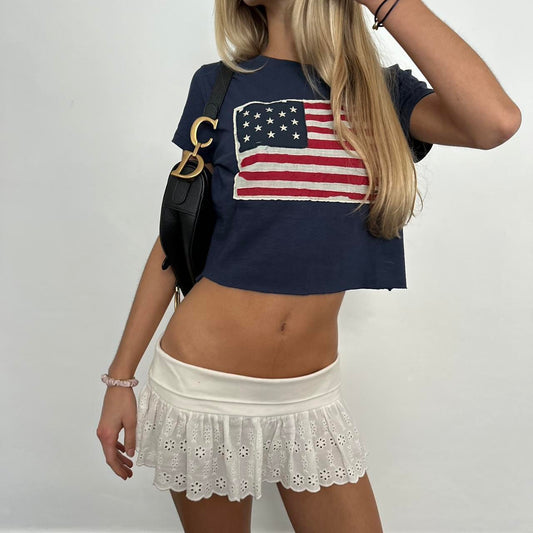 Vintage 90’s Ralph Lauren American flag baby tee