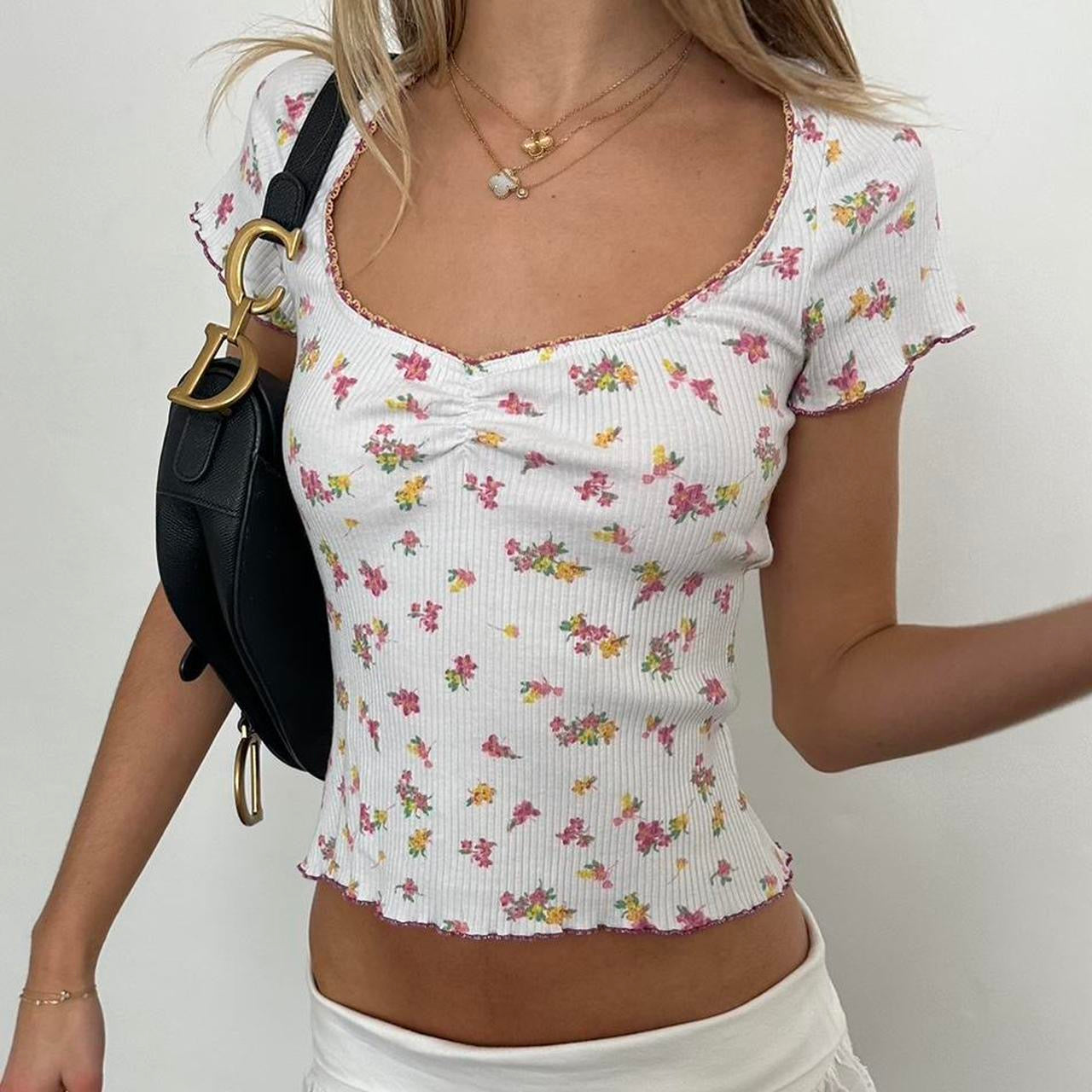 Vintage 2000s floral babydoll top