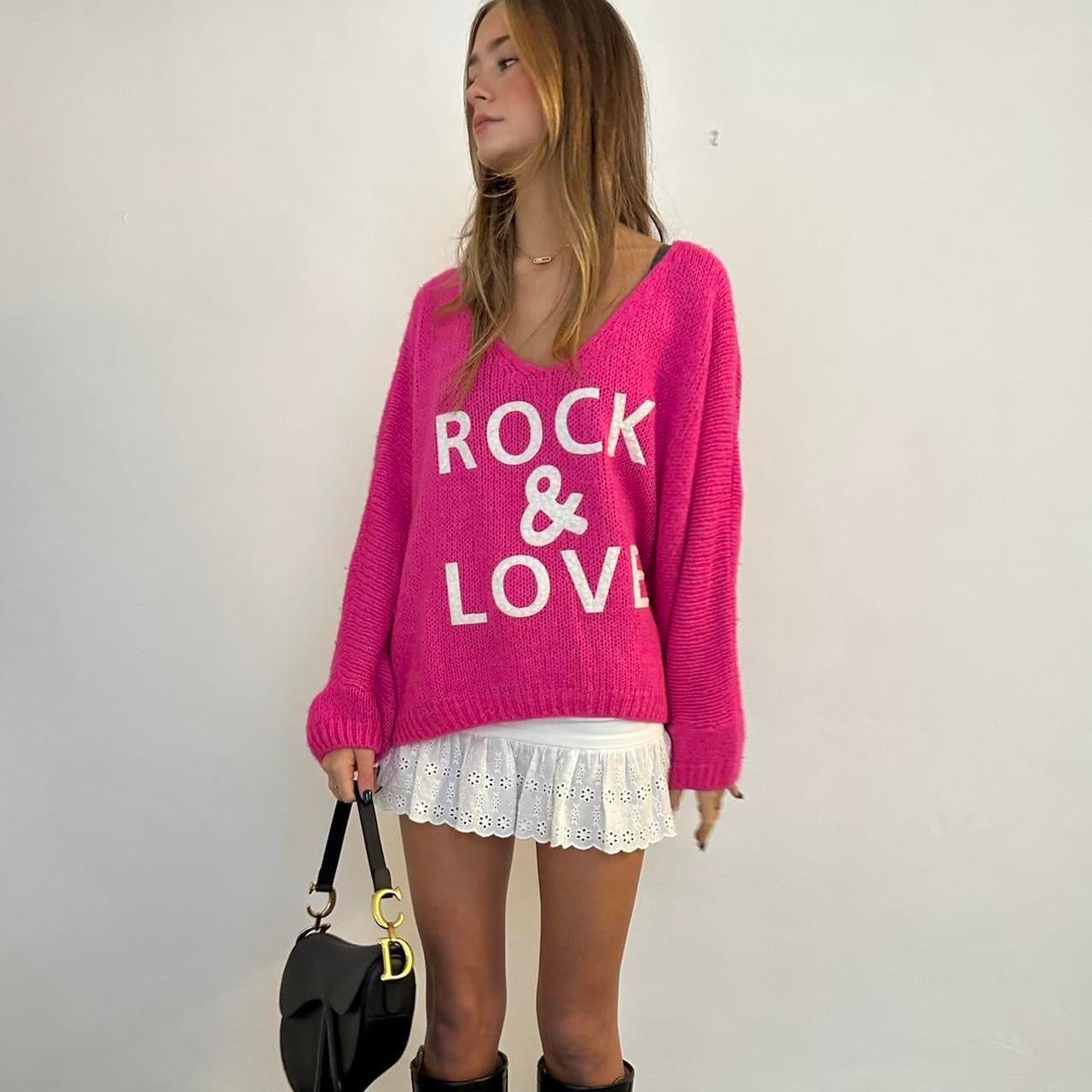 Vintage Rock & Love pink sweater