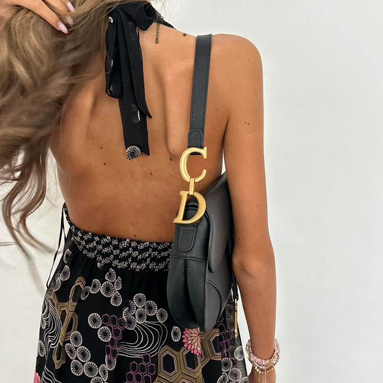 Vintage 00s boho summer halter neck dress