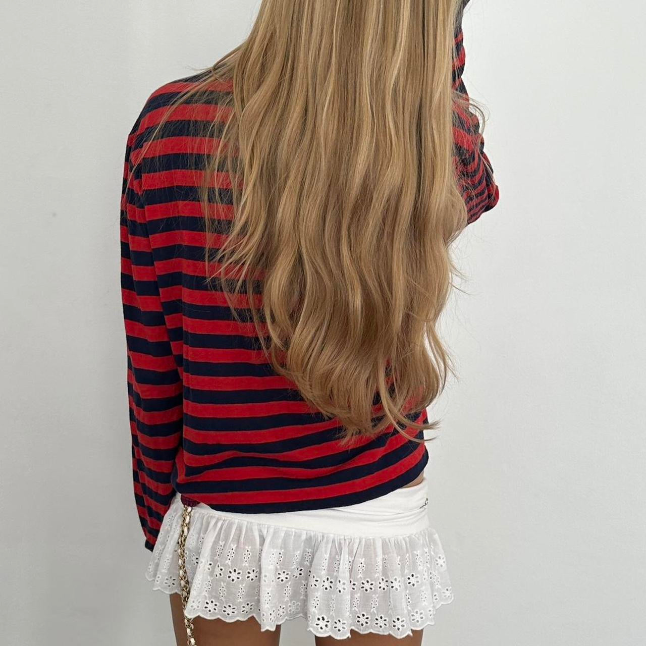 Vintage Ralph Lauren red striped long sleeve top