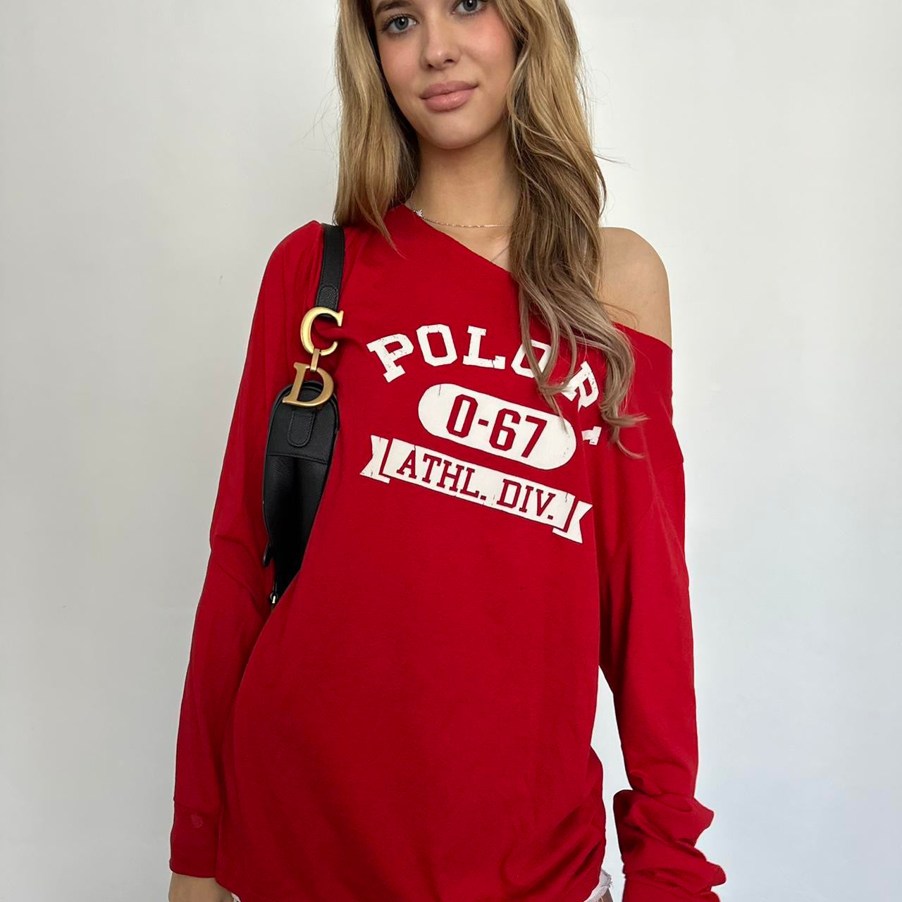 Vintage Ralph Lauren red long sleeve top