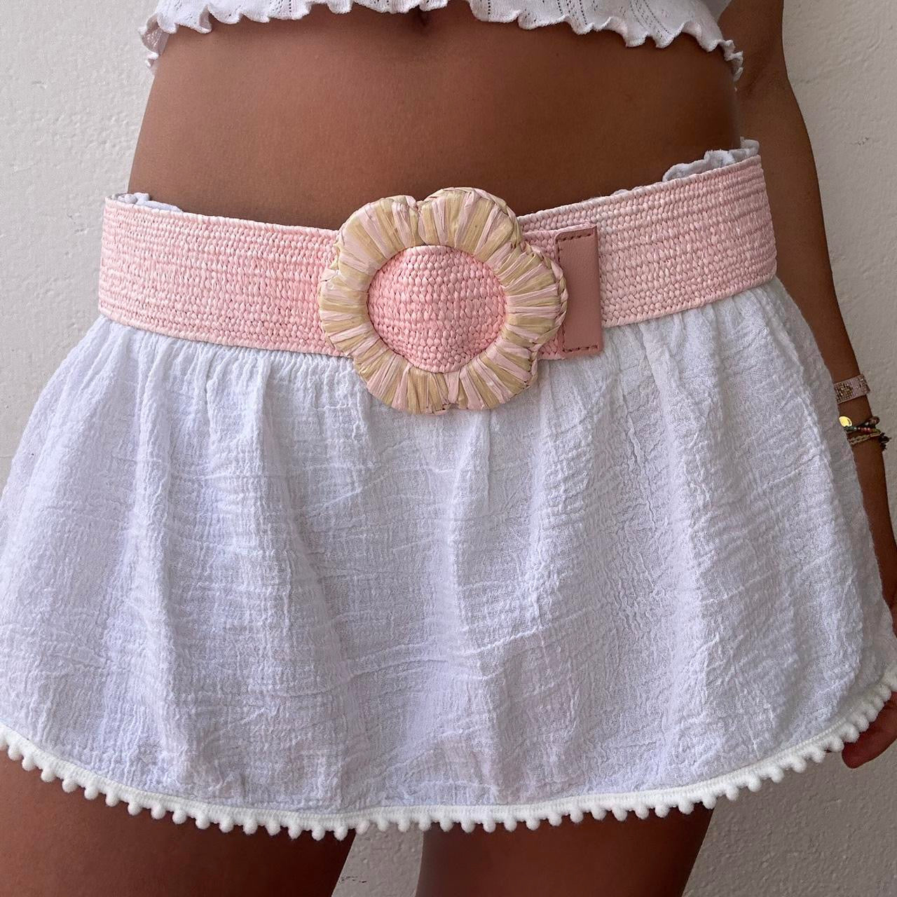 Vintage pink flower belt 🌺