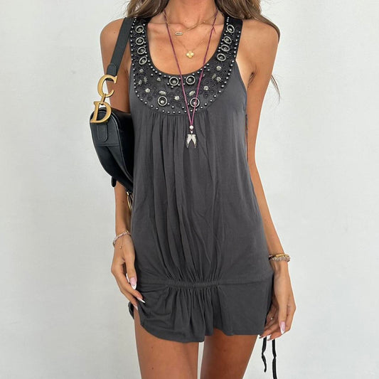 Vintage grey sequin mini dress