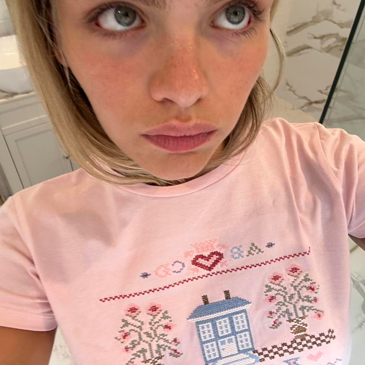 Vintage Ralph Lauren pink baby tee