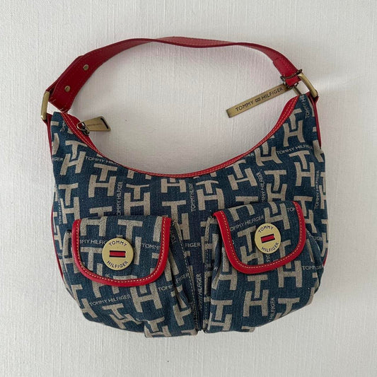 Vintage 90’s Tommy Hilfiger red denim bag