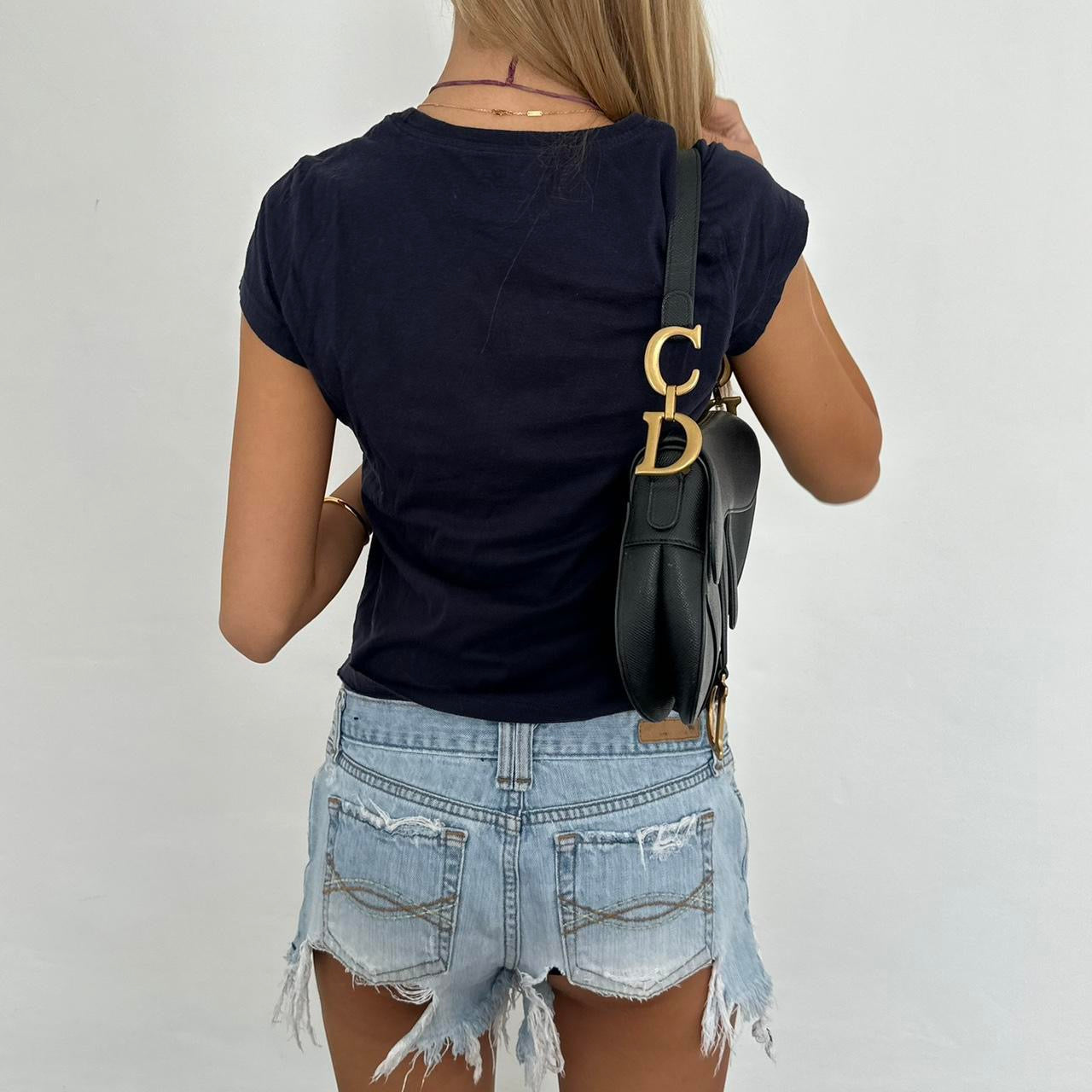 Vintage Ralph Lauren American flag navy baby tee
