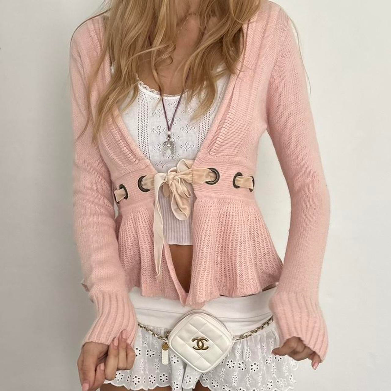Vintage 90’s baby pink soft cardigan top