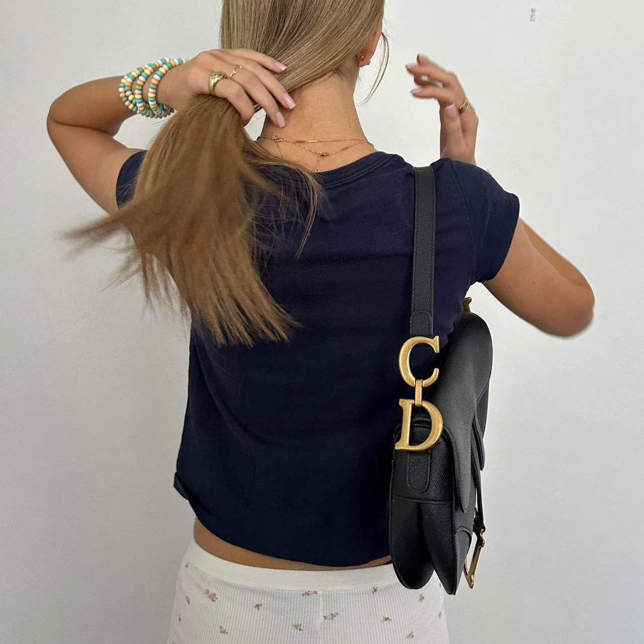 Vintage Ralph Lauren navy graphic baby tee