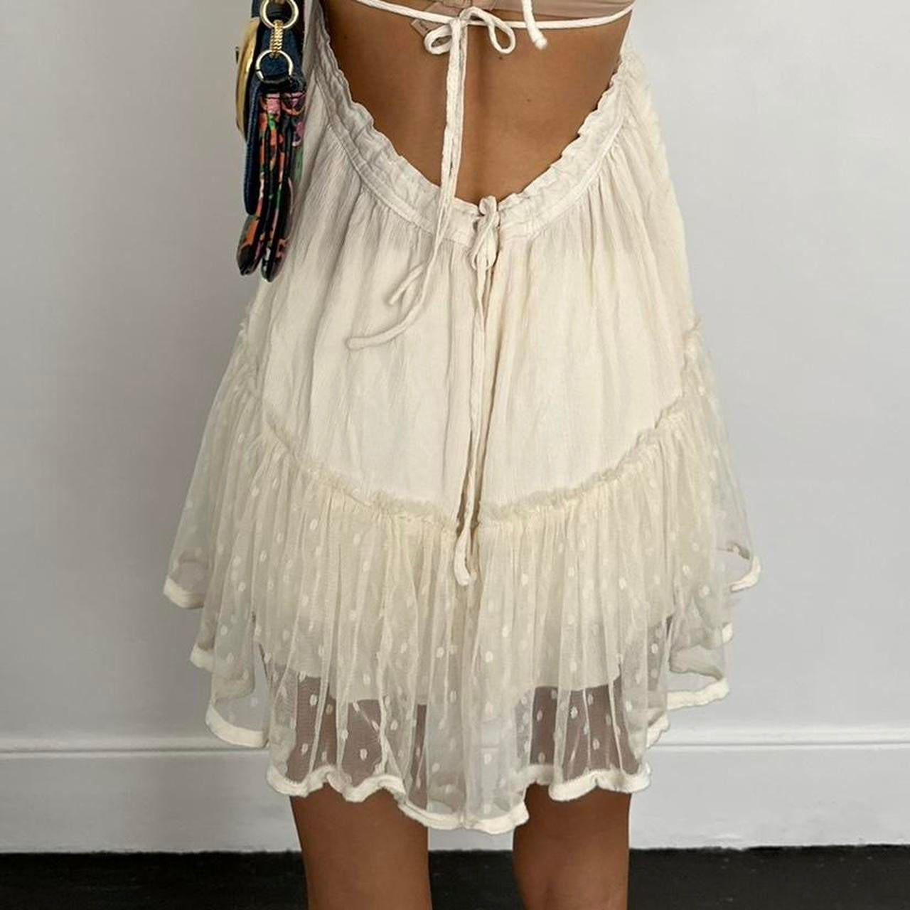 Vintage ivory babydoll top