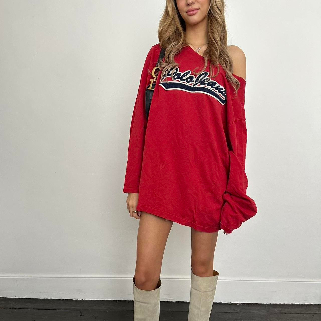 Vintage Ralph Lauren red long sleeve top