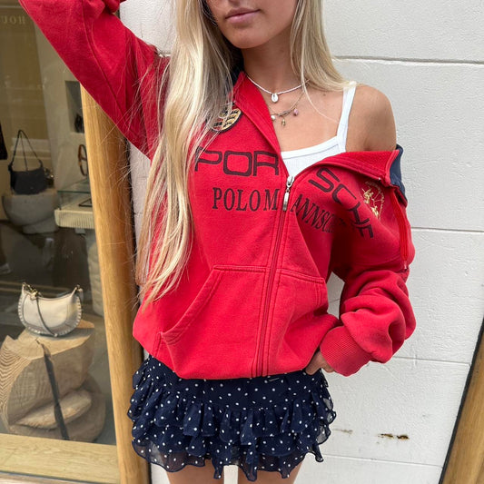 Vintage 90’s Porsche red hoodie