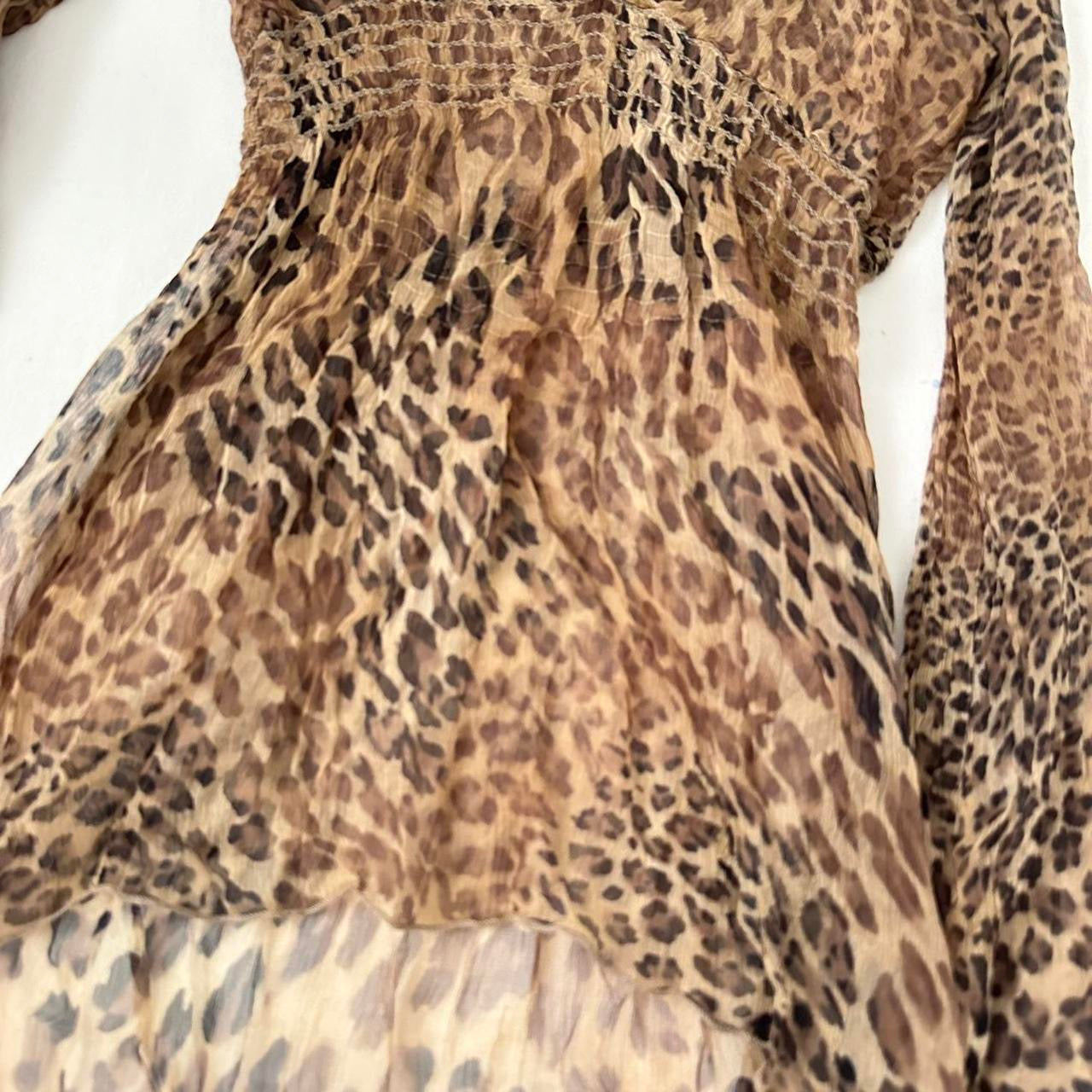 Vintage 90’s leopard print mesh top