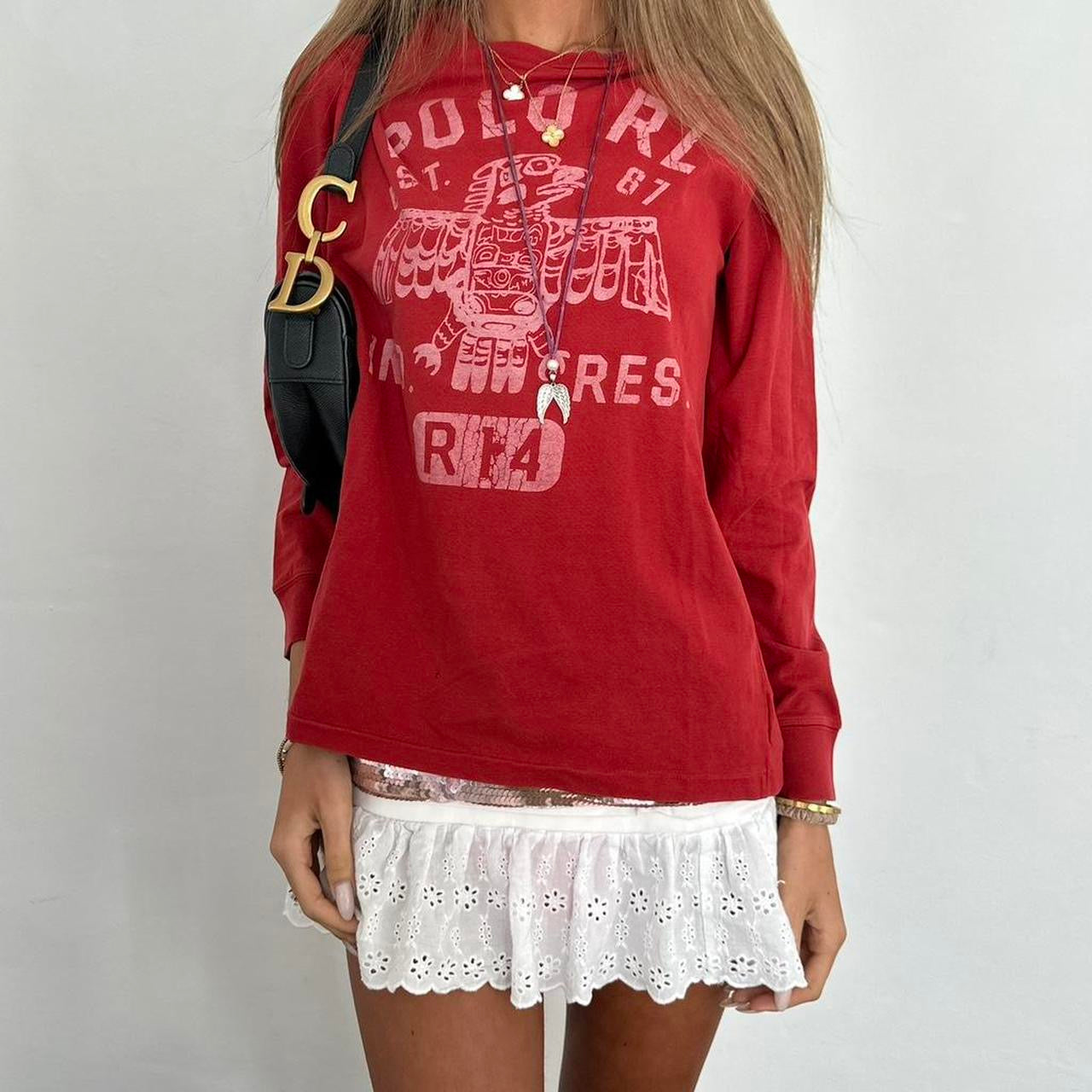 Vintage Ralph Lauren red long sleeve top