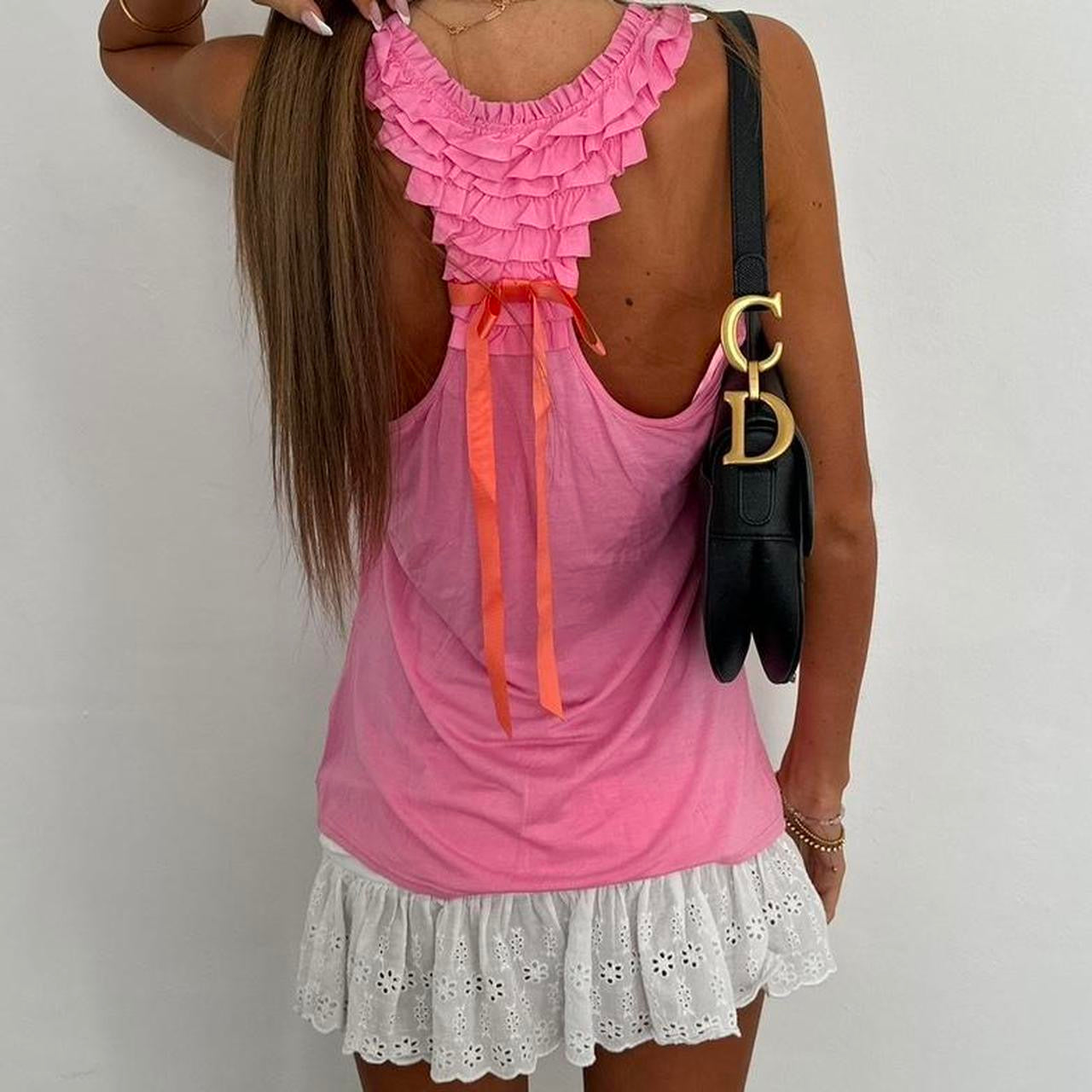 Vintage 00s pink butterfly top