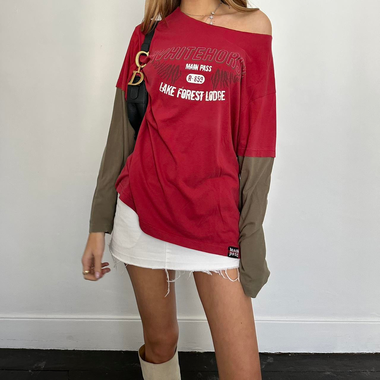 Vintage skater red long sleeve top