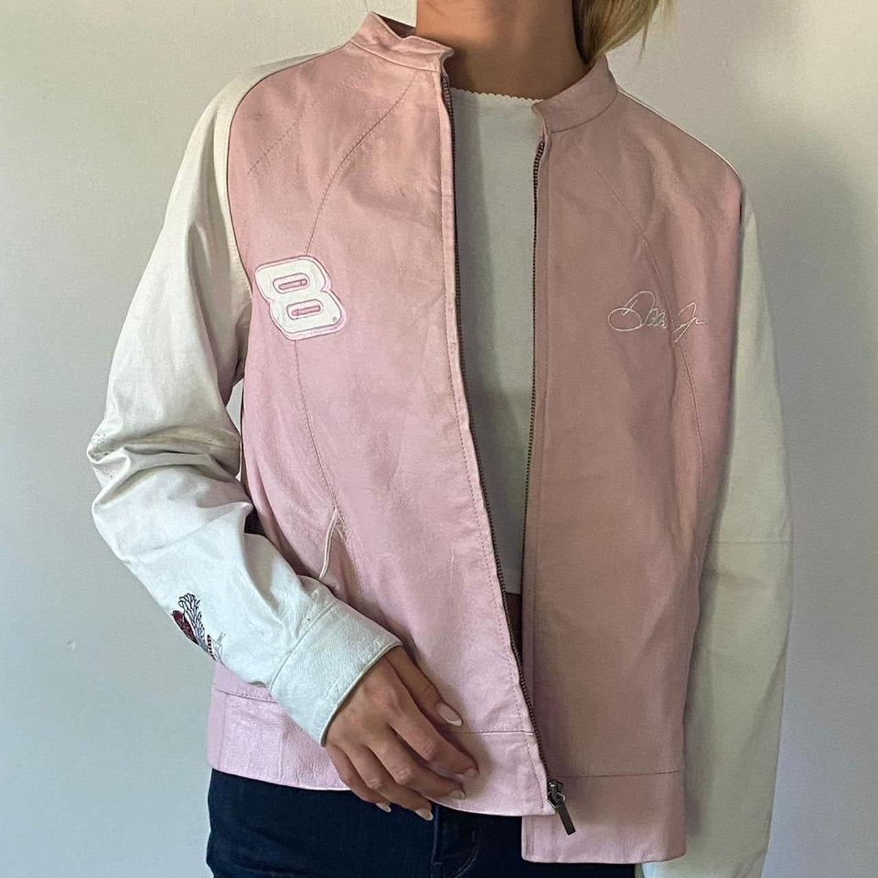 Vintage 90s pink racing jacket – Chelsea Thrift