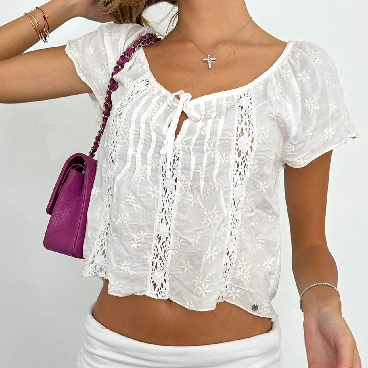Vintage Abercrombie and Fitch 00s boho blouse top